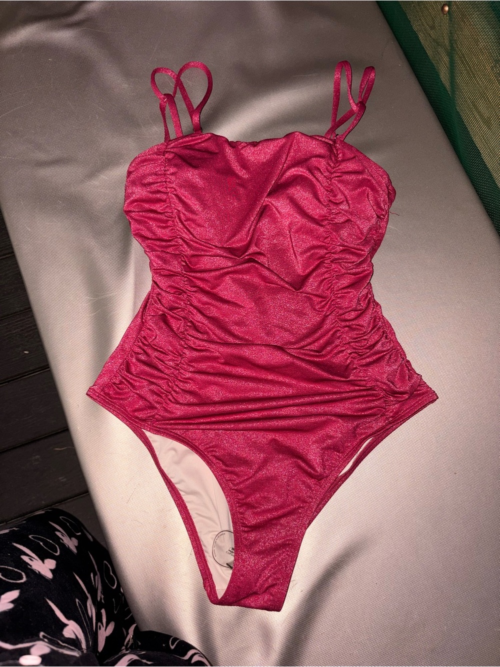 Pink Ruched One-Piece Swimsuit